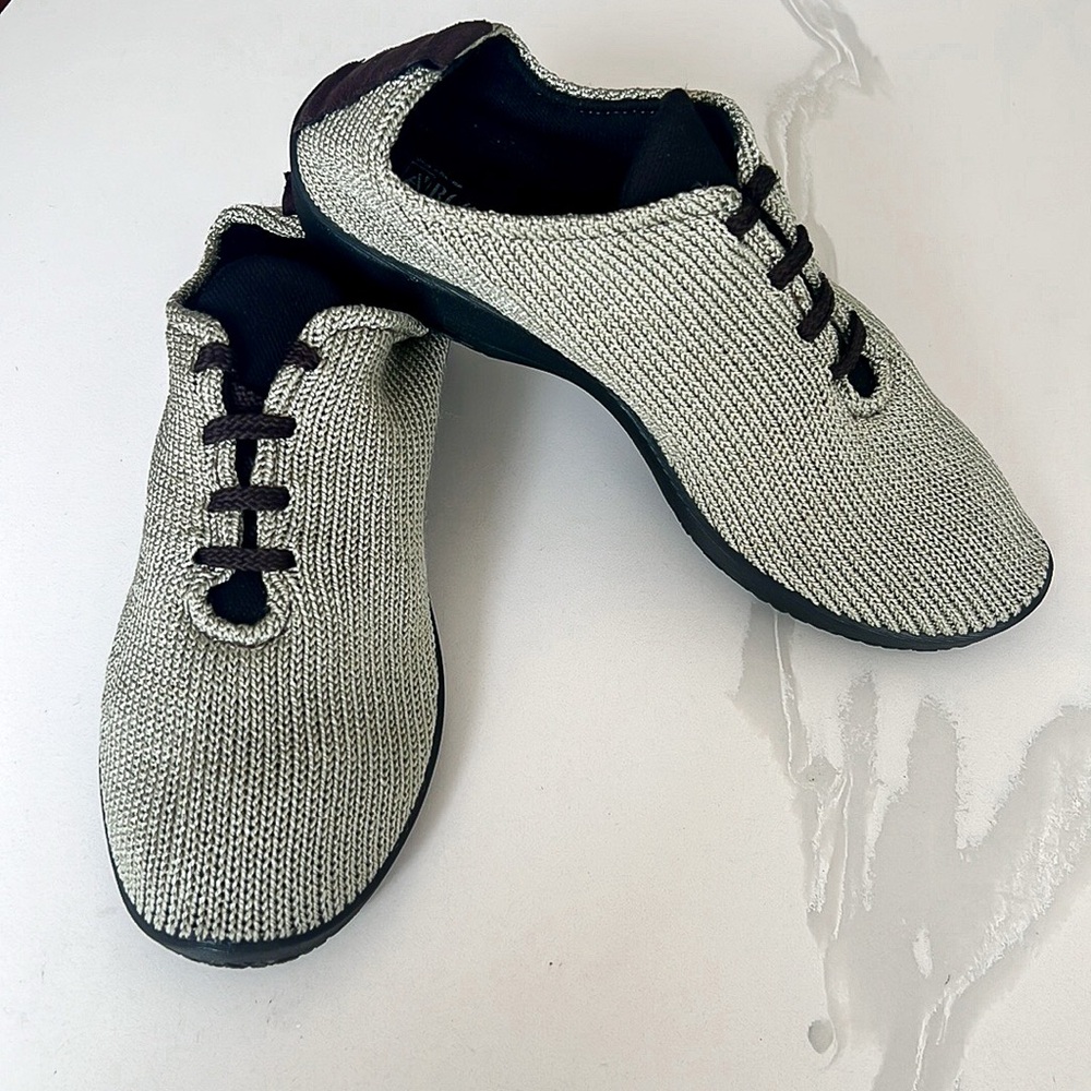 Arcopedico LS Knit Lace Up Sneaker Green Earth Womens Sz EU 40 US 9
